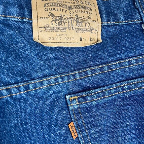 levis Other - 554 Levi’s orange tab Vintage 1980s Men’s denim jeans Dark Wash 42x30